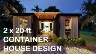 2 x 20 ft CONTAINER HOUSE DESIGN | Konsepto Designs