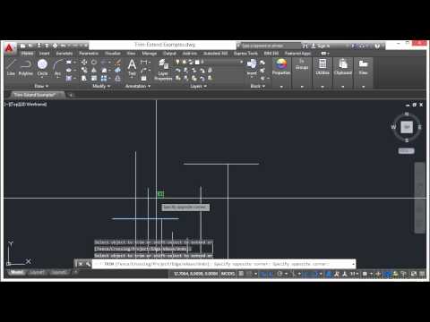 AutoCAD 2015 Training Video Tutorial 06 09 Trim And Extend Lines