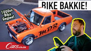 The Bike Bakkie! Honda CBR 1000cc engine in a Nissan 1400  this thing is mental