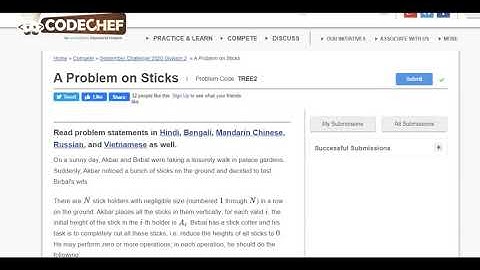 Code Chef-September 2020-A Problem on Sticks.