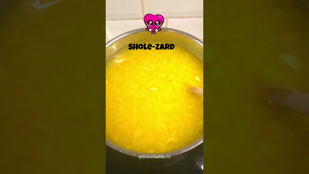 Shole-zard is an Iranian traditional Saffron rice pudding dessert 🥰