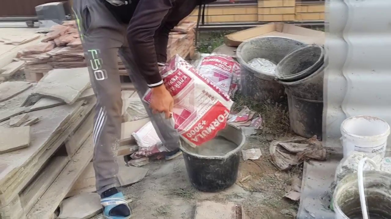 укладка натурального камня на стену - YouTube