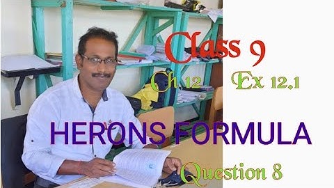 Class 9|Ch 12|ex 12.1| question 8|Heron
