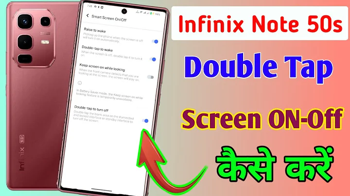 Infinix note 50s pro me double tap kaise kare /how to enable screen on off setting in infinix 50s