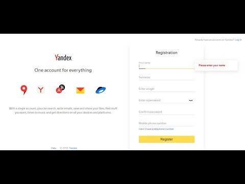 فيديو: كيفية تسجيل الدخول إلى Yandex