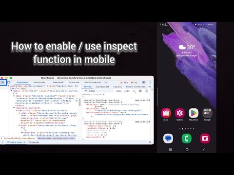 How to inspect element on android