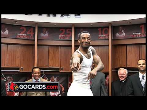 The University of Louisville Men's Basketball team takes on the Harlem Shake during the post game speech. For more check out GoCards.com #L1C4 #GoCards #Card...