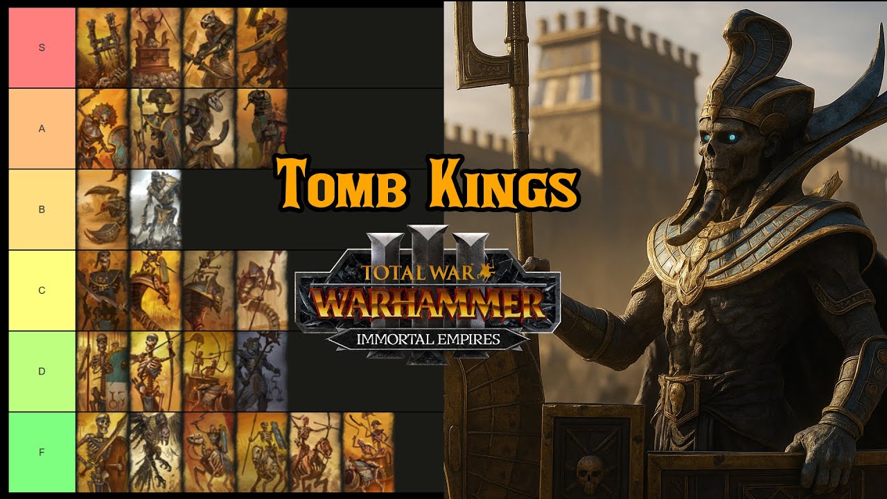UNDEAD Egypt: Tomb Kings Campaign Unit Roster Tier List - Total War: Warhammer 3 Immortal Empires