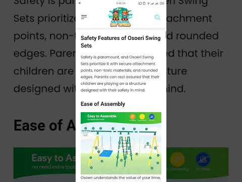 Osoeri Swing Sets for Backyard Review | Swing set for Kids