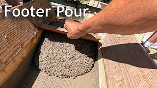 Pouring and Curing the Retaining Wall Footer