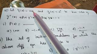 PG / POLYTECHNIC TRB/GATE/ NET/ SET - MATHS -  ODE - PREVIOUS YEAR QUESTIONS
