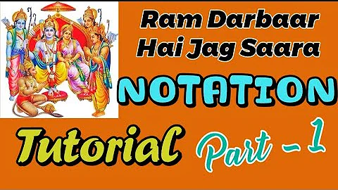 Ram Darbaar Hai Jag sara Bhajan tutorial with notation Harmonium Keyboard