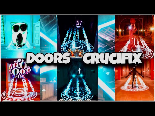 DOORS: Hotel Update - All CRUCIFIX Uses + New Monsters Jumpscares (Roblox  Showcase) 