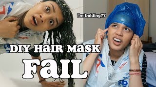 my worst nightmare..i'm balding?! (diy hair mask fail) | clickfortaz