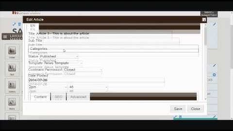 Modifying a News Posting in the OASIS CMS News Resource