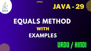 Equals Method (Keyword ) Compare Two Strings in Java || Urdu/Hindi (Jawad Aslam)