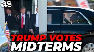 The MOMENT Trump and Melania CAST HIS EARLY VOTE in Florida ahead of the US Midterm Elections