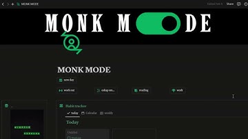 FREE Notion Habit Tracker | Monk Mode: Boost Productivity & Transform Your Life