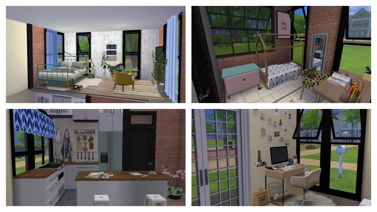 -SPEED BUILD- industrial loft for young mother - SIMS 4 - JILL SIMMER -