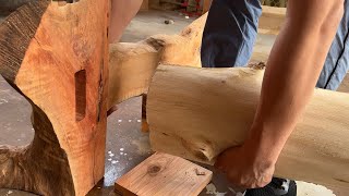 Transforming Dry Tree Branches Into A Stunning And Simple Bed. Woodworking Project.