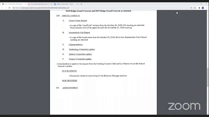 School Board Meeting 11-16-2020