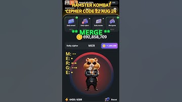 Hamster Kombat Daily Cipher Code | 22 AUG | Unlock 1M Coins #HamsterKombat 🐹🔥 #ciphercodes