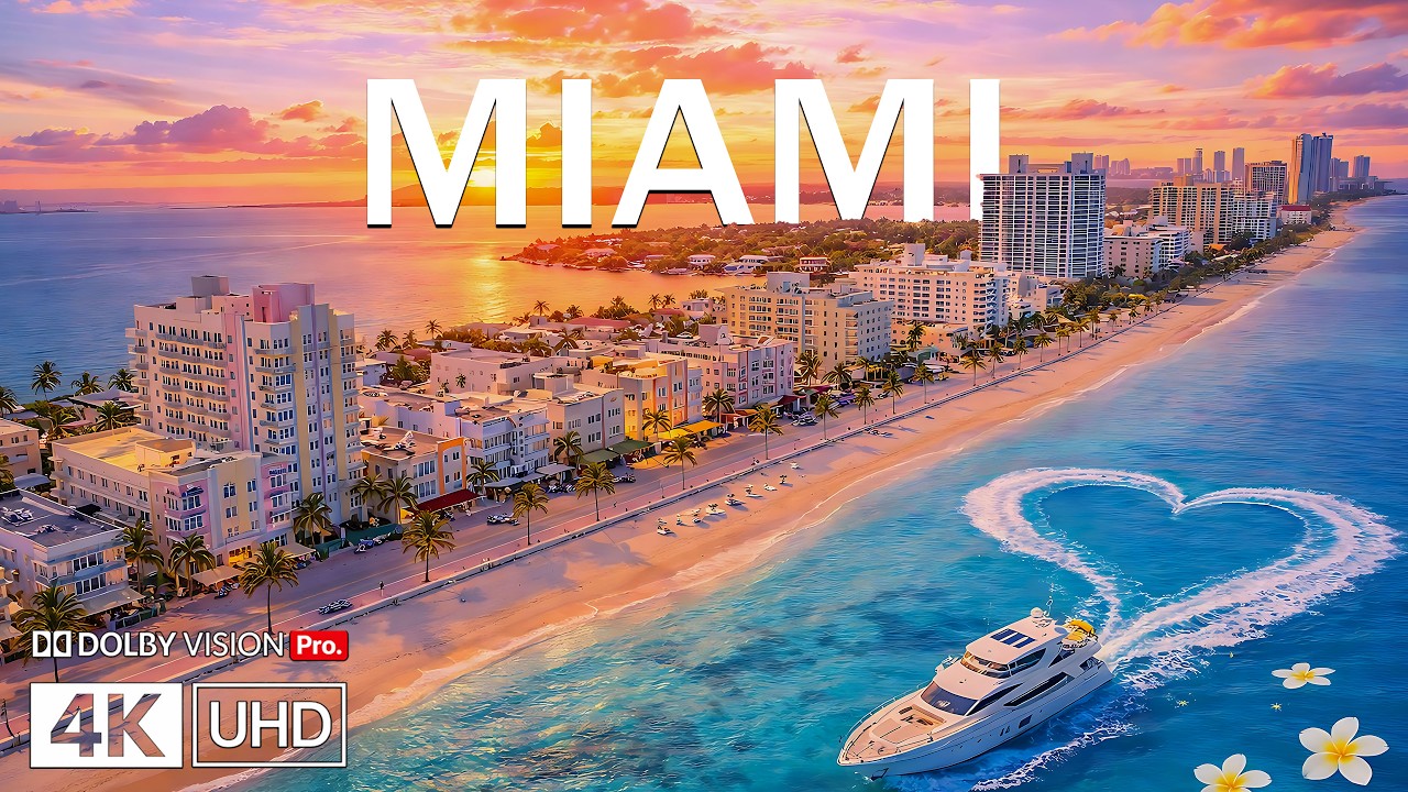 Drone Footage Miami 🇺🇸 Ocean Energy & Coastal City | Summer Deep House Morning Music 4K
