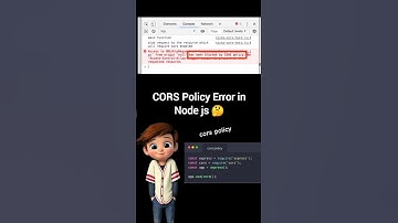 Fix CORS Policy Error in Node.js in 1 Minute! 🌐🚫 #NodeJSTips#nodejs#short#shorts#viral#backend#error