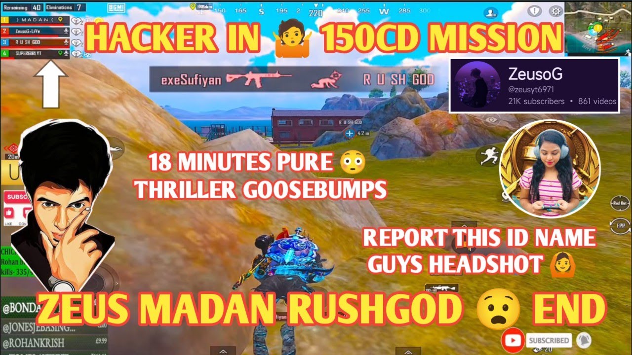 HACKER IN 🤷 150CD MISSION 18 MINUTES PURE THRILLER GOOSEBUMPS 😯 End #bgmilive #madan #TN49YT #bgmi 