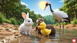 🐰🐤 Roro, Dodo, and Kiki: The Magic Bamboo Pump Washes Away Mud and Saves the Dry Flower Forest