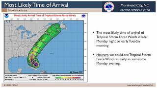 NWS Morehead City Hurricane Isaias Video Update #3