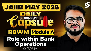JAIIB May 2026 | JAIIB RBWM Preparation 2026 | JAIIB RBWM Module A Preparation by Pushpak Sir #1