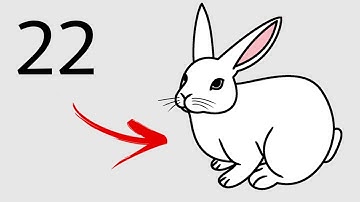 how to draw rabbit drawing from 22 number easy step by step @drawingskill