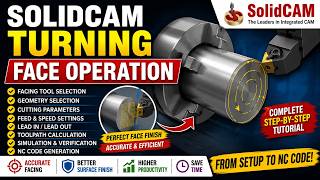 31_SolidCAM Face Turning Operation | Complete Beginner Tutorial