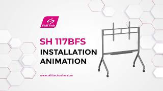 SH 117BFS Professional Heavy-Duty TV Cart Installation Animation