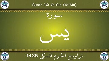 تراويح الحرم المكي 1435 - سورة يس
