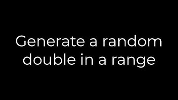 Java :Generate a random double in a range(5solution)