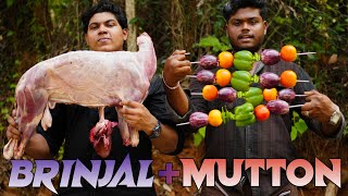 Grilled Brinjal Mutton | Smashed Veggies with Mutton | Miced meat brinjal |