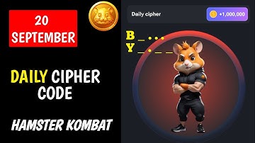 20 September Daily Cipher Code | Hamster Kombat daily cipher code | Today hamster Kombat code