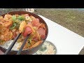 クリスマスマグロキムチ【ソロキャンプ】