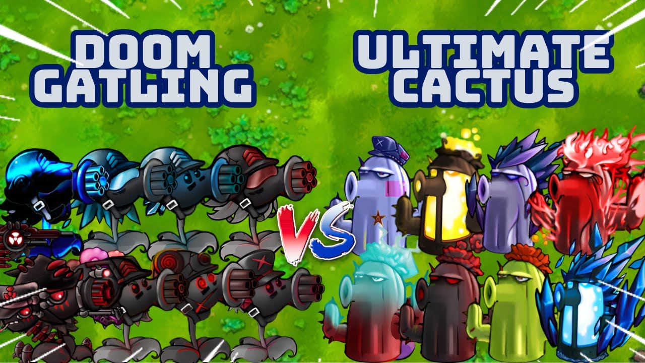 PvZ1 Fusion3.1 Challenges!!! Team DOOM GATLING PEA vs Team ULTIMATE CACTUS | Who Will Win???