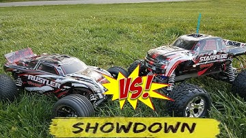 Traxxas Rustler XL-5 2wd Vs Traxxas Stampede XL-5 2wd Tug of War, Top speed and Jumping Comparison