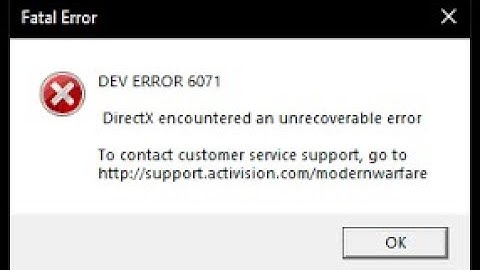 Dev error 6071 fix
