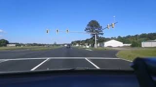 Driving from the Eastern Shore of Virginia to Delaware then Elkton, Maryland at the Cracker Barrel