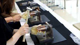 純銅タンブラー鎚目（つちめ）入れ体験　Creating hammered patterns on a copper beer cup