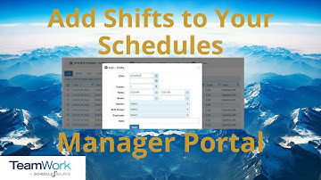 TeamWork 5 Manager Tutorial: How to Add Shifts to Your Schedule