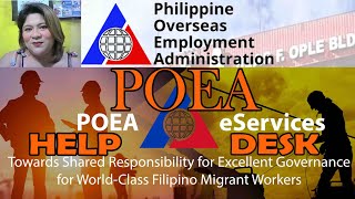 POEA HELP DESK /E REGISTRATION HELP DESK / E REGistration Ticket, EREGISTRATION ONLINE