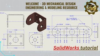 ⚡ 3D Modeling Practice , SolidWorks tutorial , Bracket (sheet metal) .