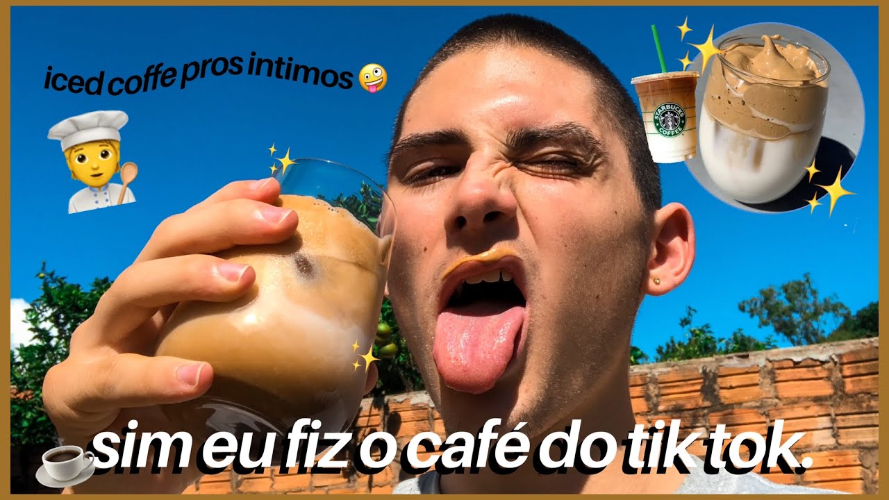 fiz um iced coffe * café gringo do tik tok * YouTube