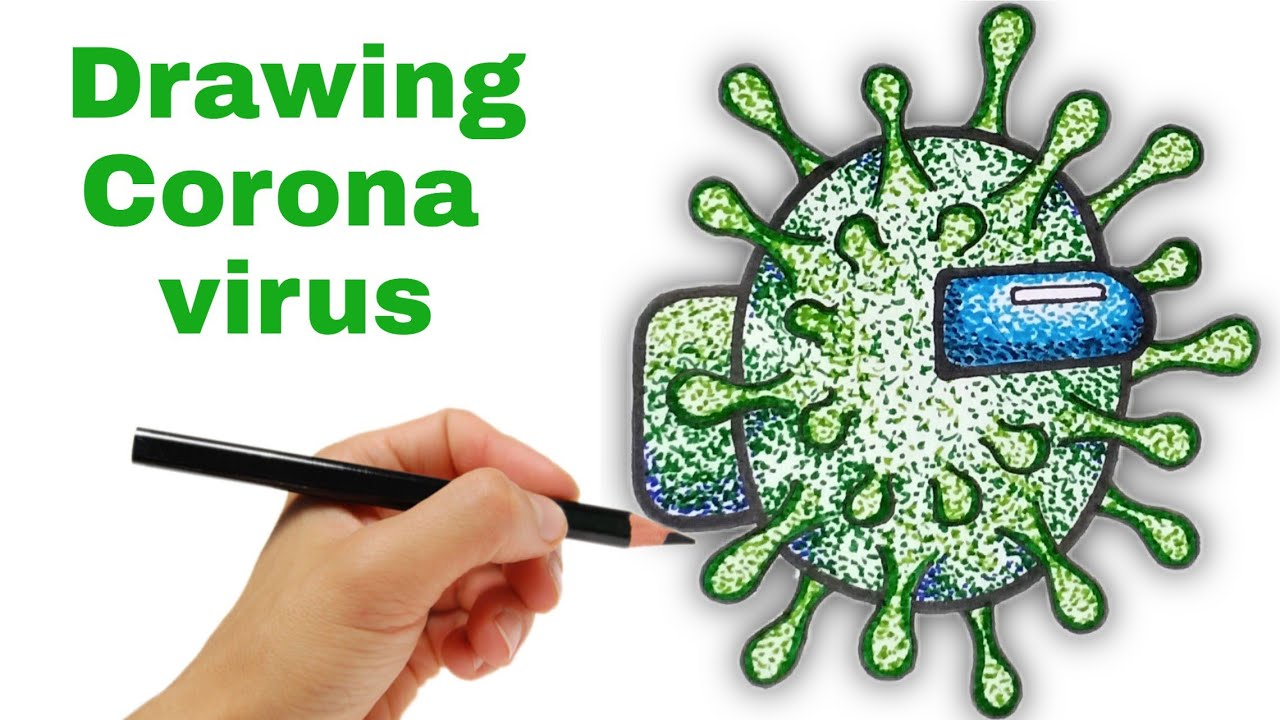 How to draw Corona virus || Corona drawing for kids